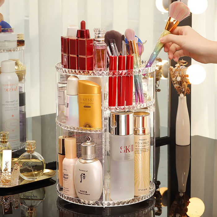360° Rotating Adjustable Makeup Organizer
