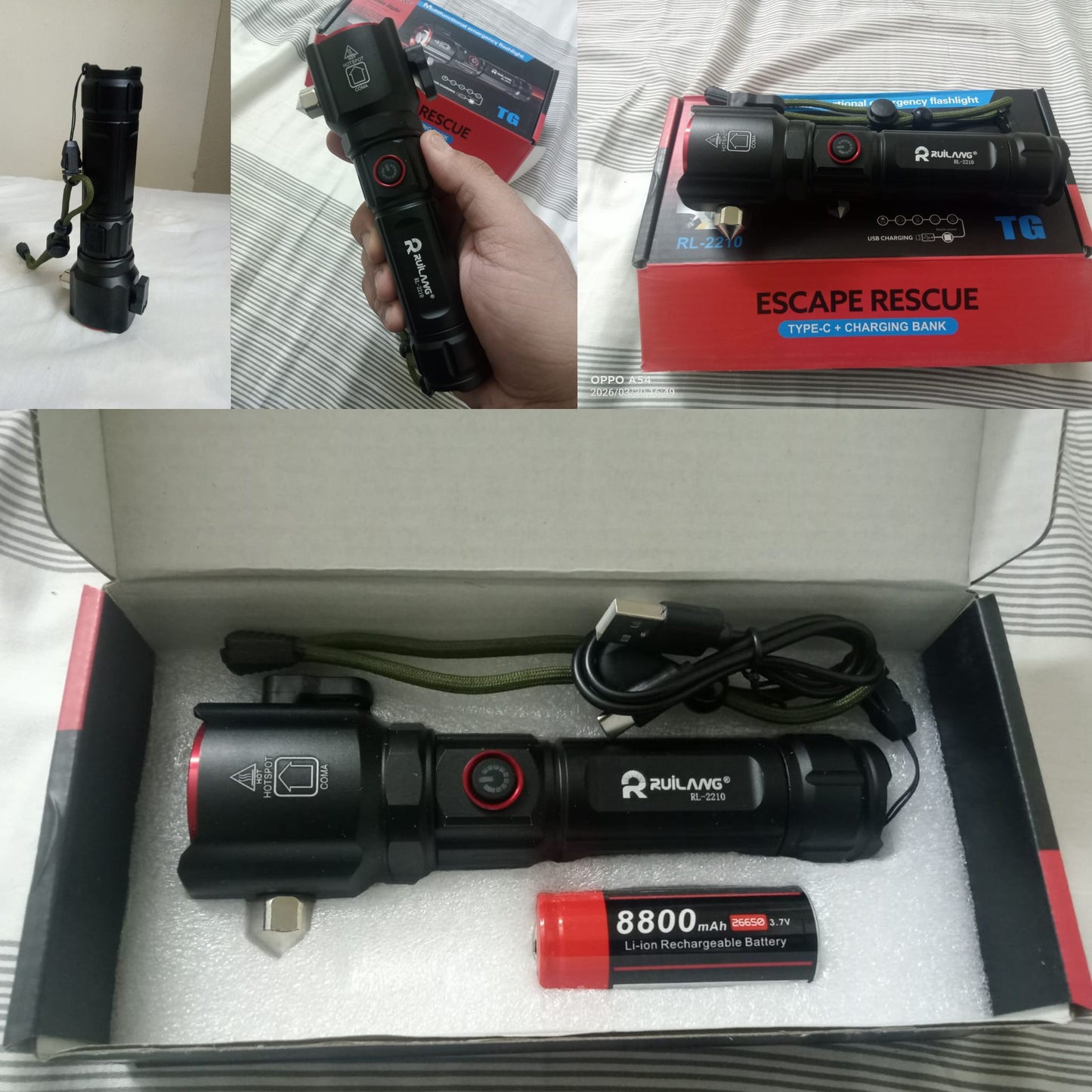 5-in-1 Rechargeable Emergency Torch