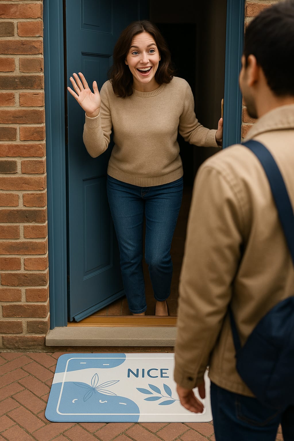 Premium “NICE” Anti-Slip Welcome Doormat