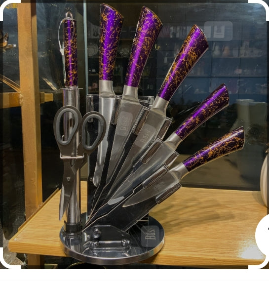 Royal Luxe 8-Piece Kitchen Knife Set with Acrylic Stand